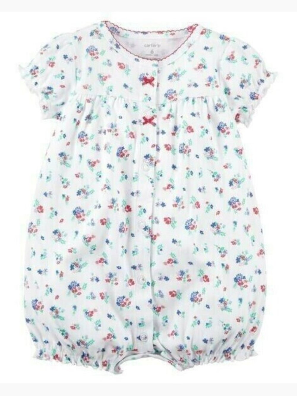 Baby Girl Toddler Snap-up Romper White Floral NEW 18M Outfit One-piece Bodysuit